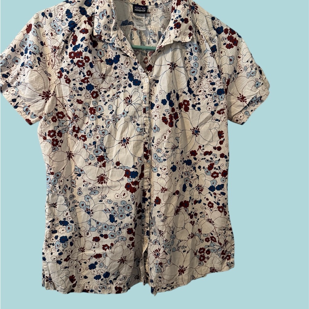 Patagonia Shirt Sleeve Women’s Button Blouse Size 8